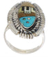 Silver Multicolor Native American Design Ring Size 5-1/4 WX41410